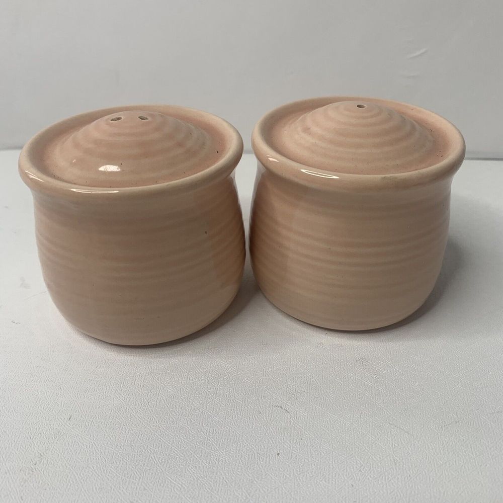 Vintage Franciscan Stoneware Peach Reflections Salt and Pepper Shakers